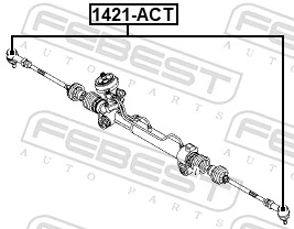 1421ACT Febest Зовнішній наконечник рульової тяги