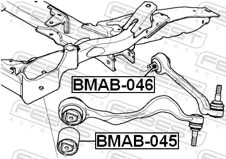 BMAB046 Febest Сайлентблок переднього нижнього важеля