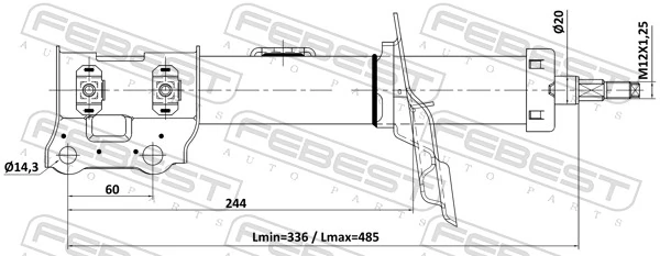 RS3330048 Raiso Амортизатор передньої підвіски