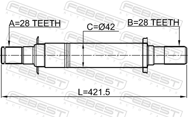1212CM10AT2WD Febest Промвал