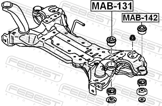 MAB131 Febest Подушка передньої балки