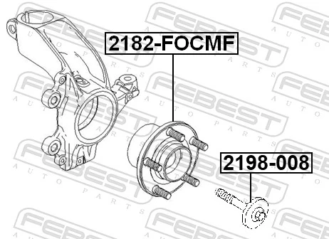 2182FOCMF Febest Маточина (передня)