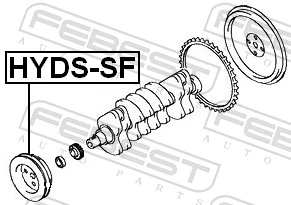 HYDSSF Febest Демпфер колінвалу