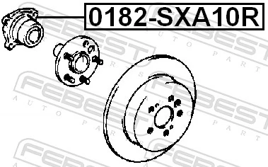 0182SXA10R Febest Підшипник ступиці задньої