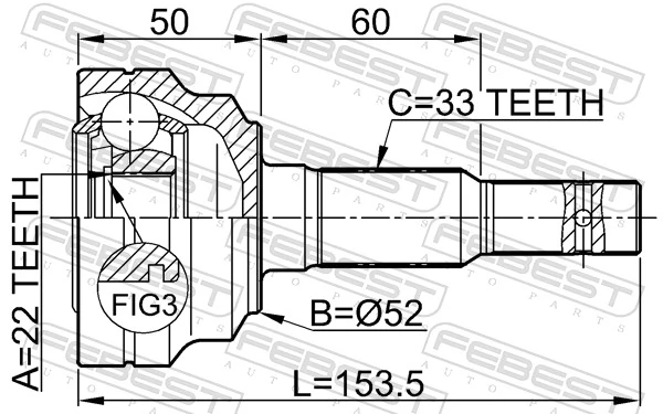 ШРУС зовнішній Opel Astra G