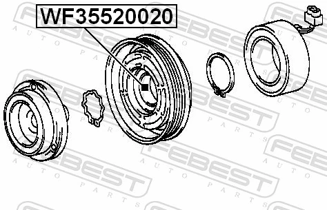 WF35520020 Febest Зчеплення компресора кондиціонера