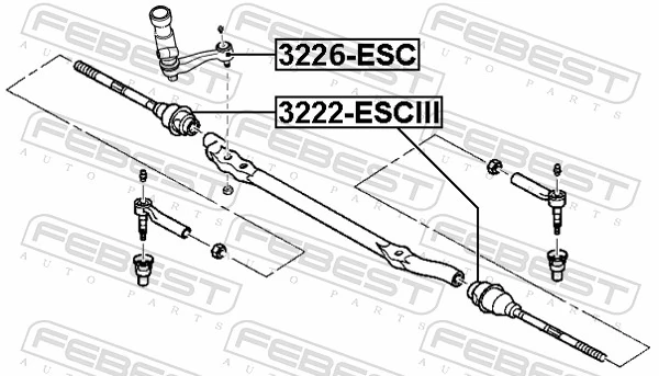 3226ESC Febest Сошка рульова, маятника