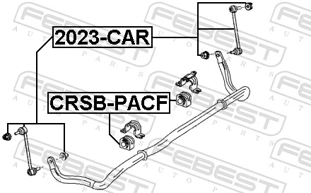 CRSBPACF Febest Втулка стабілізатора переднього