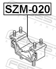 SZM020 Febest Задня подушка двигуна
