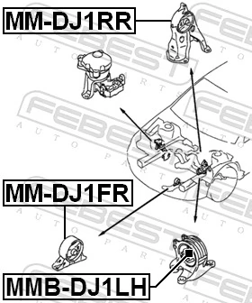 MMDJ1FR Febest Подушка передньої опори двигуна