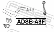 ADSBA8F Febest Втулка стабілізатора переднього