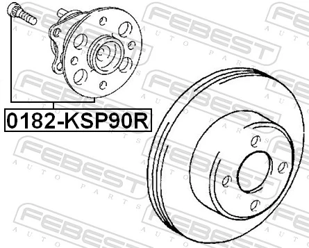 0182KSP90R Febest Маточина задня