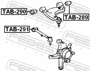 TAB289 Febest Сайлентблок переднього верхнього важеля