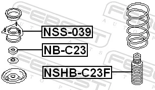 NBC23 Febest Підшипник опори амортизатора