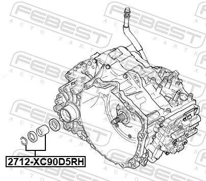 2712XC90D5RH Febest Втулка АКПП до роздавальної коробки