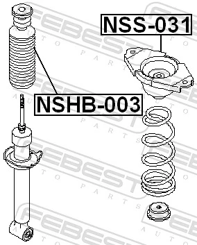 NSHB003 Febest Пильник стійки задньої