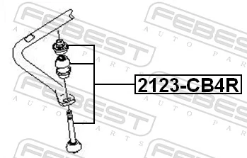 2123CB4R Febest Тяжка стабілізатора, заднього