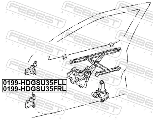 0199HDGSU35FLL Febest Петля передніх дверей, лівою