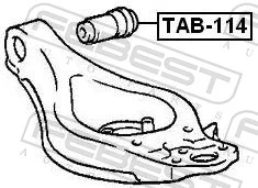 TAB114 Febest Сайлентблок переднього нижнього важеля