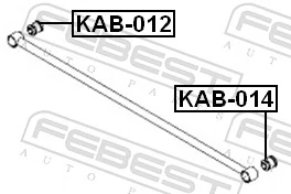 KAB012 Febest Сайлентблок задньої реактивної тяги