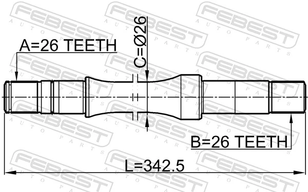 0712RH413WD Febest Промвал