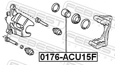 0176ACU15F Febest Поршень гальмівного супорта переднього