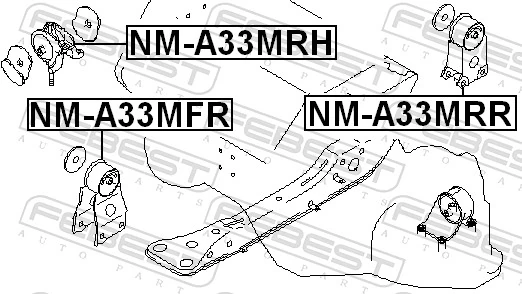 NMA33MFR Febest Подушка передньої опори двигуна