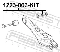 1229003KIT Febest Болт кріплення заднього нижнього важеля, внутрішній