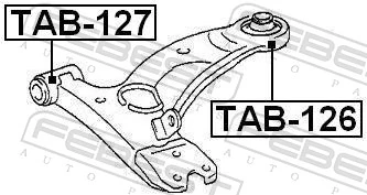 TAB127 Febest Сайлентблок переднього нижнього важеля