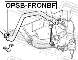 OPSBFRONBF Febest Втулка стабілізатора переднього