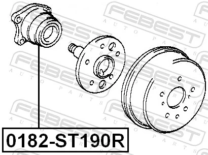 0182ST190R Febest Маточина задня