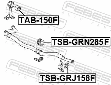TSBGRN285F Febest Втулка стабілізатора переднього