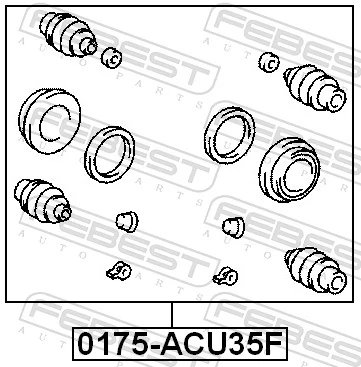 0175ACU35F Febest Ремкомплект гальмівної системи