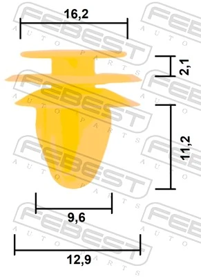 88570229 Febest Пістон (кліп) кріплення обшивки дверей