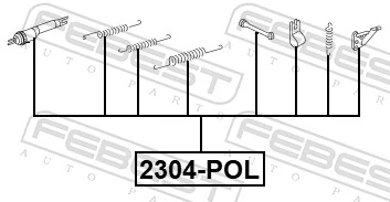 2304POL Febest Ремкомплект гальмівних колодок