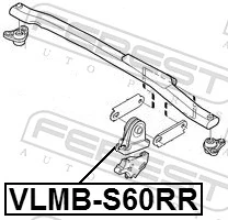 VLMBS60RR Febest Подушка (опора) двигуна, верхня
