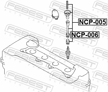 NCP006 Febest Свічковий накінечник