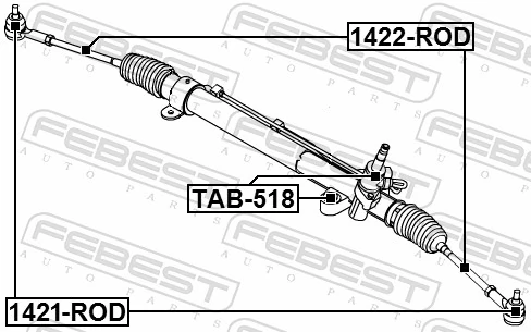 1422ROD Febest Тяги кермові