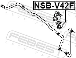 NSBV42F Febest Прокладка стабільзатора заднього