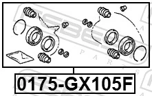0175GX105F Febest Ремкомплект гальмівної системи