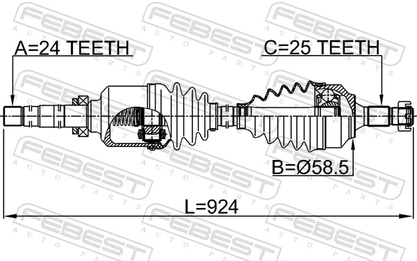 Привід правий BGA DS1421R