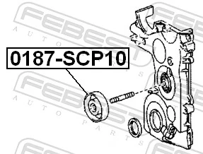 0187SCP10 Febest Ролик приводного ременя, паразитний