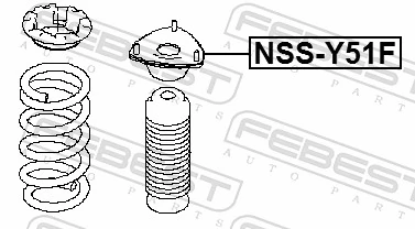 NSSY51F Febest Кріплення переднього амортизатора