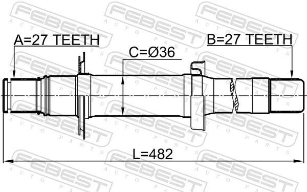 1412ACTWD1RH Febest Промвал