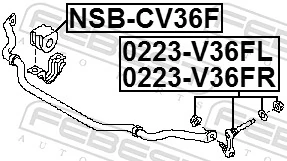 0223V36FL Febest Яйця стабілізатора переднього