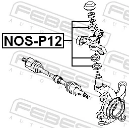 NOSP12 Febest Підшипник цапфи передньої
