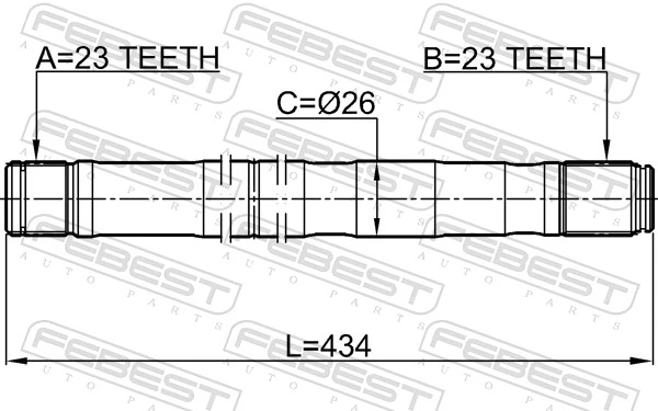 2112CMAXLH Febest Привід лівий