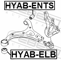 HYABENTS Febest Сайлентблок переднього нижнього важеля