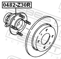 0482Z30R Febest Маточина задня