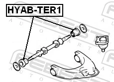 HYABTER1 Febest Сайлентблок переднього верхнього важеля